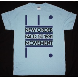 NEW ORDER MOVEMENT NEW LIGHT BLUE T SHIRT