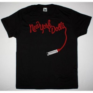 NEW YORK DOLLS LIPSTICK LOGO NEW BLACK  T SHIRT
