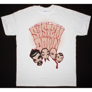 SYSTEM OF A DOWN CARTOON NEW WHITE T SHIRT