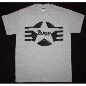 THE CLASH DISTRESSED LOGO NEW SPORTS GREY T SHIRT