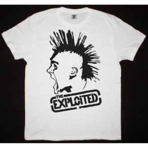 THE EXPLOITED MOHAWK NEW WHITE T SHIRT