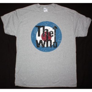 THE WHO HEAVY DISTRESSED LOGO NEW SPORTS GREY T SHIRT