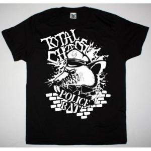 TOTAL CHAOS POLICE RAT NEW BLACK T SHIRT