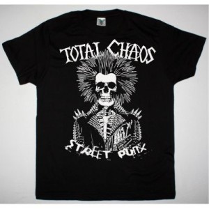 TOTAL CHAOS STREET PUNX NEW BLACK T SHIRT